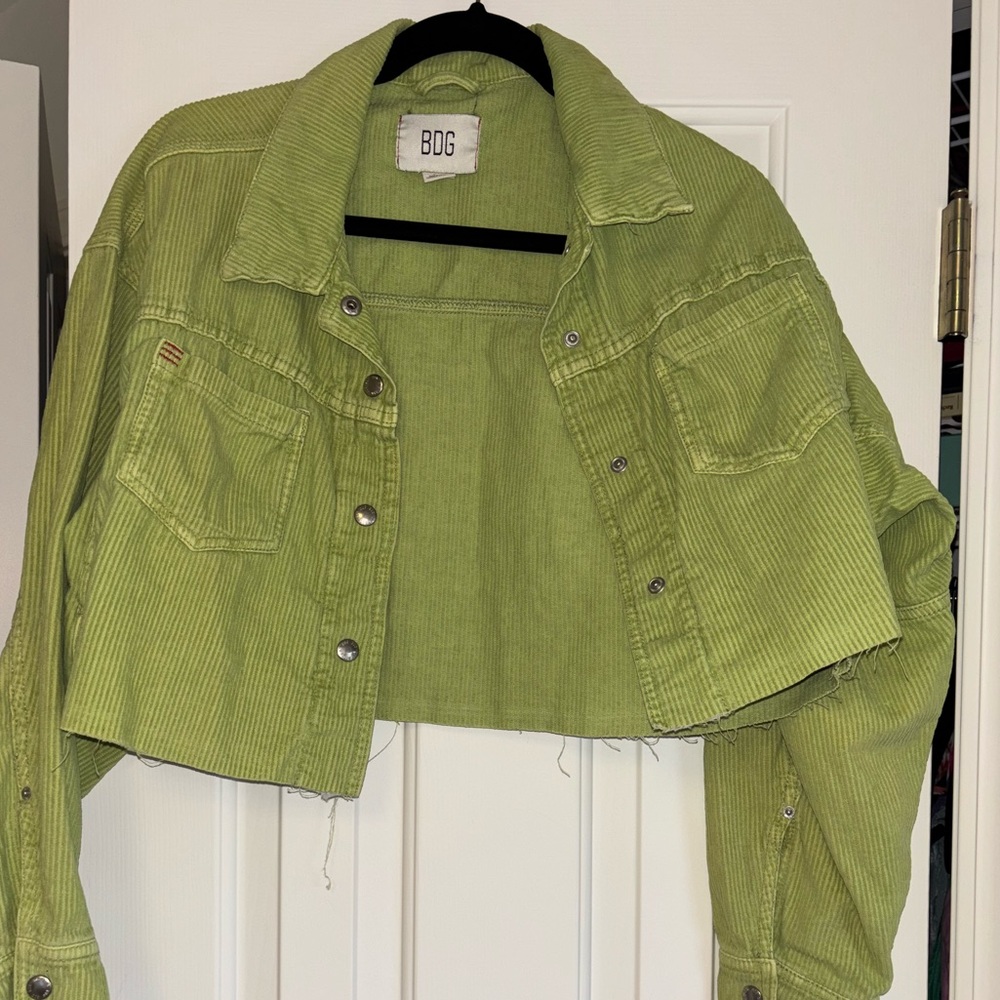 Green cropped jacket